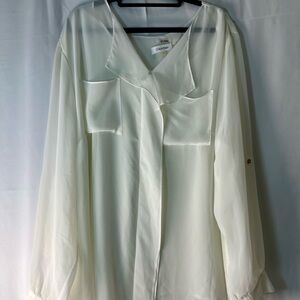 Calvin Klein Cream Blouse for Women